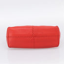 Bottega Veneta Shoulder Bag Leather Red Silver Auth 215194V-9