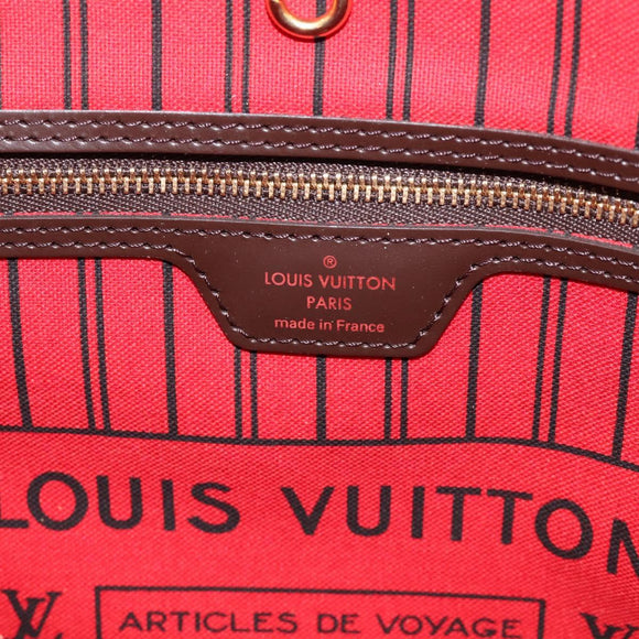 LOUIS VUITTON Damier Ebene Neverfull GM Tote Bag N51106 LV Auth 215210SAV