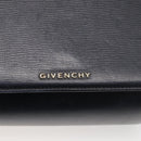 GIVENCHY Chain Pandora Box Shoulder Bag Leather 2way Black Gold Auth 215213-16