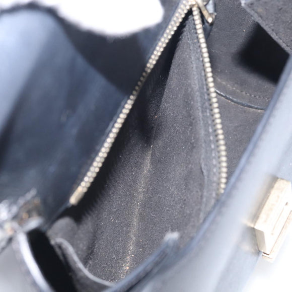 GIVENCHY Chain Pandora Box Shoulder Bag Leather 2way Black Gold Auth 215213