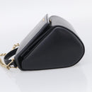 GIVENCHY Chain Pandora Box Shoulder Bag Leather 2way Black Gold Auth 215213-4