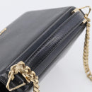 GIVENCHY Chain Pandora Box Shoulder Bag Leather 2way Black Gold Auth 215213-7