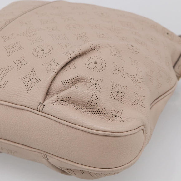 LOUIS VUITTON Mahina Selene MM Shoulder Bag Leather Beige M94275 LV Auth 215214V