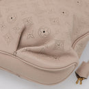 LOUIS VUITTON Mahina Selene MM Shoulder Bag Leather Beige M94275 LV Auth 215214V-14