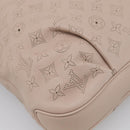 LOUIS VUITTON Mahina Selene MM Shoulder Bag Leather Beige M94275 LV Auth 215214V-15