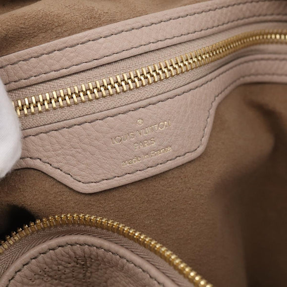 LOUIS VUITTON Mahina Selene MM Shoulder Bag Leather Beige M94275 LV Auth 215214V