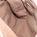 LOUIS VUITTON Mahina Selene MM Shoulder Bag Leather Beige M94275 LV Auth 215214V-23