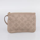 LOUIS VUITTON Mahina Selene MM Shoulder Bag Leather Beige M94275 LV Auth 215214V-27