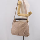 LOUIS VUITTON Mahina Selene MM Shoulder Bag Leather Beige M94275 LV Auth 215214V-31