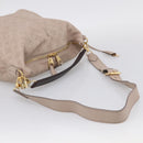 LOUIS VUITTON Mahina Selene MM Shoulder Bag Leather Beige M94275 LV Auth 215214V-9