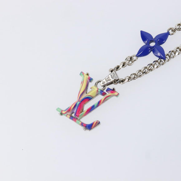 LOUIS VUITTON Collier LV Psychedelic Necklace Silver MP3353 LV Auth 215218M
