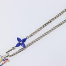 LOUIS VUITTON Collier LV Psychedelic Necklace Silver MP3353 LV Auth 215218M-4