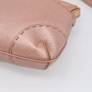 FENDI Celeria Shoulder Bag Leather Pink Gold 8BT200 Auth 215359A-11