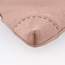 FENDI Celeria Shoulder Bag Leather Pink Gold 8BT200 Auth 215359A-14