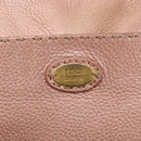 FENDI Celeria Shoulder Bag Leather Pink Gold 8BT200 Auth 215359A-16