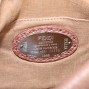 FENDI Celeria Shoulder Bag Leather Pink Gold 8BT200 Auth 215359A-17