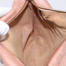 FENDI Celeria Shoulder Bag Leather Pink Gold 8BT200 Auth 215359A-20