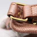 FENDI Celeria Shoulder Bag Leather Pink Gold 8BT200 Auth 215359A-24