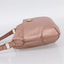 FENDI Celeria Shoulder Bag Leather Pink Gold 8BT200 Auth 215359A-4
