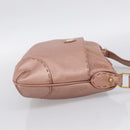FENDI Celeria Shoulder Bag Leather Pink Gold 8BT200 Auth 215359A-5