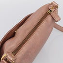 FENDI Celeria Shoulder Bag Leather Pink Gold 8BT200 Auth 215359A-6