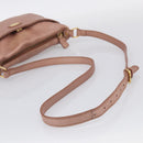 FENDI Celeria Shoulder Bag Leather Pink Gold 8BT200 Auth 215359A-7