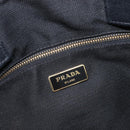 PRADA Canapa Hand Bag Canvas Green Gold Auth 215362A-15