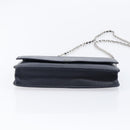 CHANEL Chain Shoulder Wallet Bag Caviar Skin Navy Silver CC Auth 215363V-10