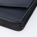 CHANEL Chain Shoulder Wallet Bag Caviar Skin Navy Silver CC Auth 215363V-11