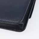 CHANEL Chain Shoulder Wallet Bag Caviar Skin Navy Silver CC Auth 215363V-13