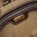 FENDI Zucca Canvas Shoulder Bag Brown Black Auth 215364-19