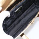 PRADA Hand Bag Saffiano leather Gold Auth 215367A-18