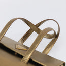 PRADA Hand Bag Saffiano leather Gold Auth 215367A-8