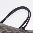 Goyard Herringbone Saint Louis PM Tote Bag PVC Black Silver Auth 215370-8