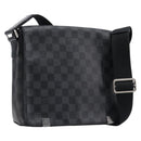 LOUIS VUITTON Damier Graphite District PM Shoulder Bag N41028 LV Auth 215379A-1