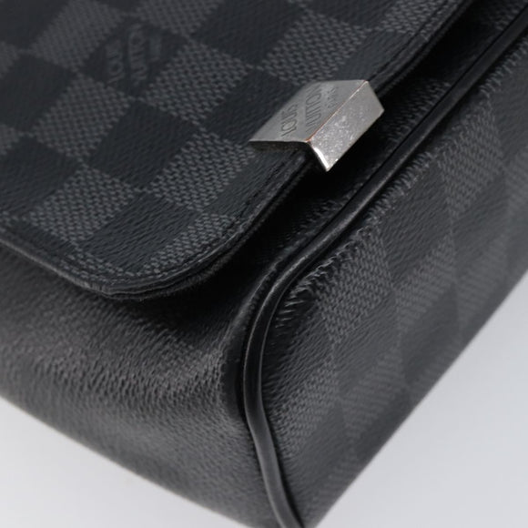 LOUIS VUITTON Damier Graphite District PM Shoulder Bag N41028 LV Auth 215379A