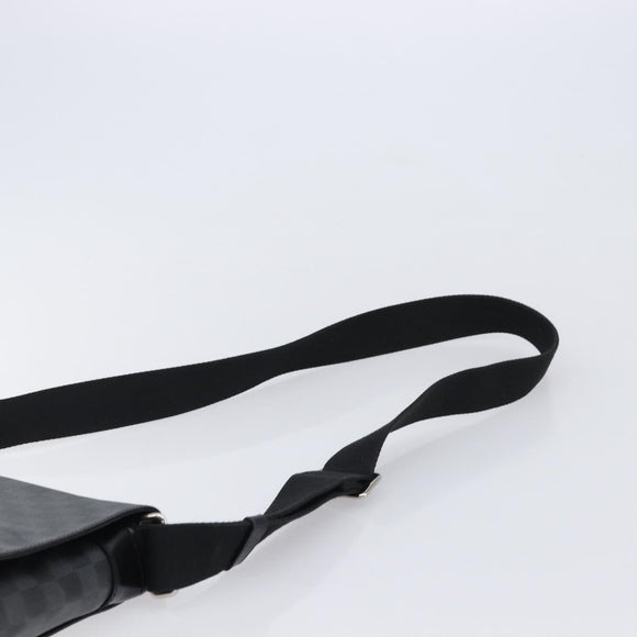 LOUIS VUITTON Damier Graphite District PM Shoulder Bag N41028 LV Auth 215379A