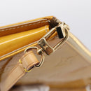 LOUIS VUITTON Monogram Vernis Lexington Pouch Beige M91010 LV Auth 215386A-15