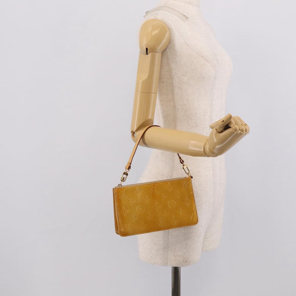 LOUIS VUITTON Monogram Vernis Lexington Pouch Beige M91010 LV Auth 215386A