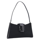Salvatore Ferragamo Vala Shoulder Bag Canvas Black Silver Auth 215390A-1