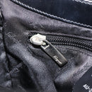 Salvatore Ferragamo Vala Shoulder Bag Canvas Black Silver Auth 215390A-21