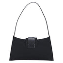 Salvatore Ferragamo Vala Shoulder Bag Canvas Black Silver Auth 215390A-3