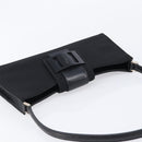 Salvatore Ferragamo Vala Shoulder Bag Canvas Black Silver Auth 215390A-6