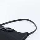 Salvatore Ferragamo Vala Shoulder Bag Canvas Black Silver Auth 215390A-8