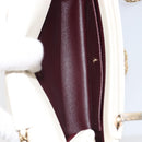 CHANEL Chain Shoulder Bag Lamb Skin Ivory CC Auth 215393V-20