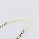 CHANEL Chain Shoulder Bag Lamb Skin Ivory CC Auth 215393V-9