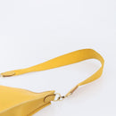 HERMES Evelyn 1PM Shoulder Bag Leather Yellow Silver Auth 215394A-9
