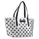 Jimmy Choo Tote Bag Leather Silver Auth 215396A-1