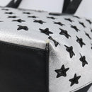 Jimmy Choo Tote Bag Leather Silver Auth 215396A-10