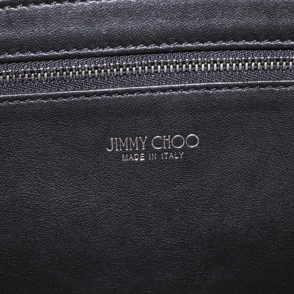 Jimmy Choo Tote Bag Leather Silver Auth 215396A